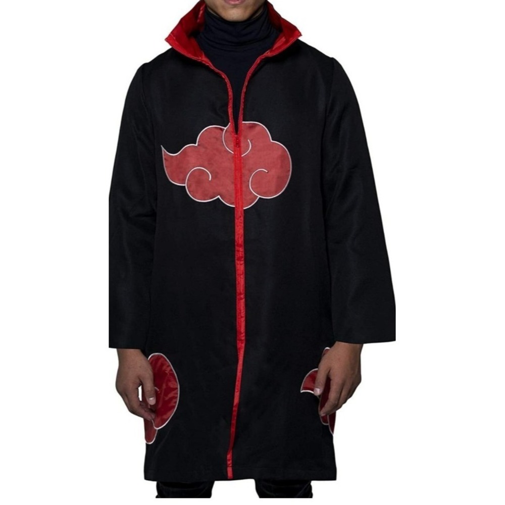 OFFICIAL NARUTO SHIPPUDEN AKATSUKI COSPLAY JACKET COAT Med Zipper